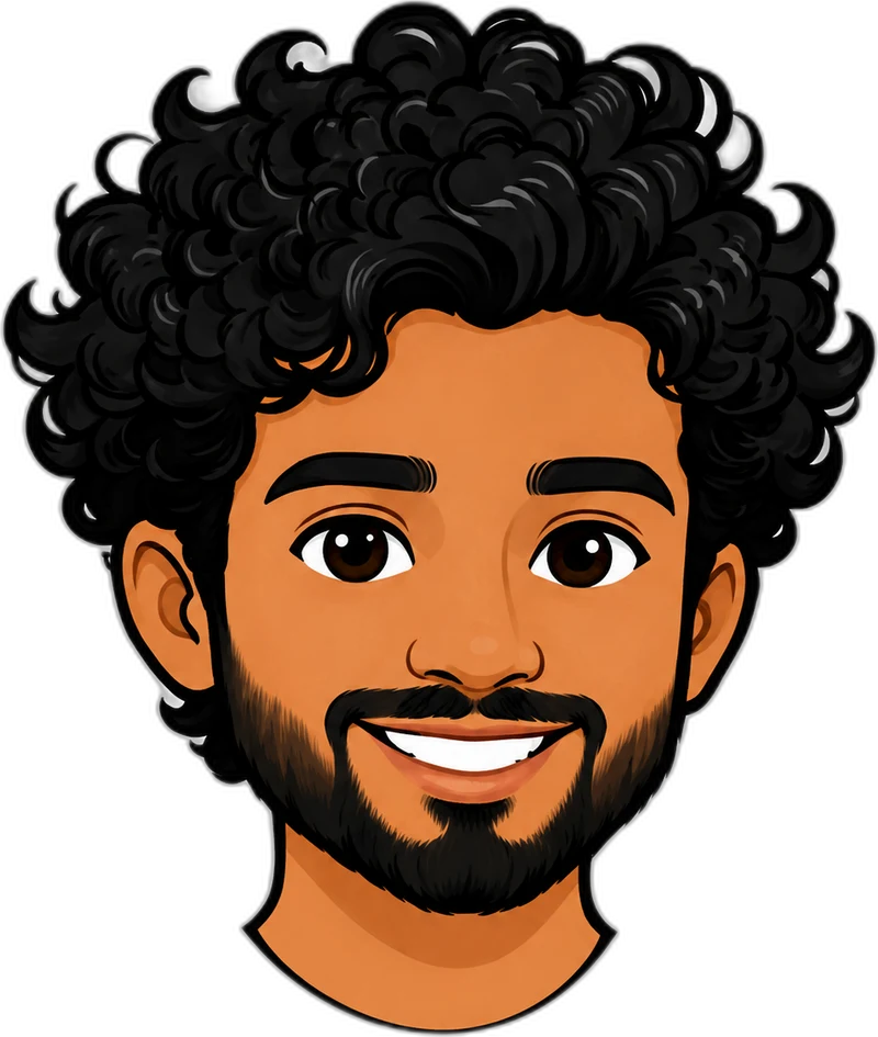 Cartoon Charith's head, watching the cursor